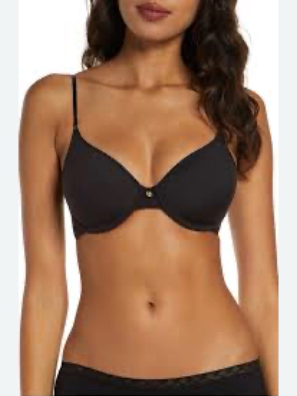 Natori Black Smooth Underwire T-Shirt Bra Size 32D Casual Everyday Supportive